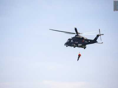 Aeronautica, esercitazione di salvataggio in mare